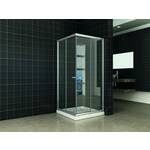 Mueller Manhattan douchecabine 100x100cm met schuifdeur en anti-kalk zwart mat