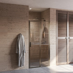 Sealskin Contour douchecabine met schuifdeur incl. antikalk 120x90x200cm geborsteld goud