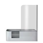 Xenz GO instap bad Hoek (180x80x60cm) Links Duobad 250L Acryl Wit