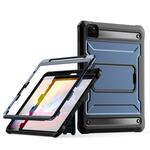 Voor iPad 10e Gen 10.9 2022 Contrast Kleur Robot Schokbestendig Silicium + PC Tablet Beschermhoes(Paars+Beige)
