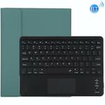 TG109BC Afneembaar Bluetooth Zwart Toetsenbord + Microfiber Lederen Beschermhoes voor Ipad Air 2020 met Touch Pad & Pen Slot & Houder (Dark Green)