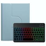 Universeel afneembaar Bluetooth-toetsenbord + lederen hoes met Touchpad voor iPad 9-10 inch Specificatie:Wit toetsenbord (roze)