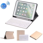 HY006 Ronde toetsen Afneembaar Bluetooth-toetsenbord lederen tas met houder voor iPad mini 6