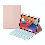 HK006 Vierkante toetsen Afneembaar Bluetooth-toetsenbord lederen tas met houder voor iPad mini 6