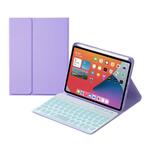 HY006D Ronde toetsen Afneembaar Bluetooth-toetsenbord lederen tas met kleurrijke achtergrondverlichting & houder voor iPad mini 6