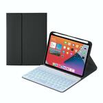 HY006D Ronde toetsen Afneembaar Bluetooth-toetsenbord lederen tas met kleurrijke achtergrondverlichting & houder voor iPad mini 6