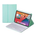 HY006D Ronde toetsen Afneembaar Bluetooth-toetsenbord lederen tas met kleurrijke achtergrondverlichting & houder voor iPad mini 6