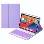 HY006 ronde toetsen afneembare Bluetooth toetsenbord lederen geval met houder voor iPad mini 6 (donkergroen)