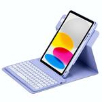 Voor iPad 10e generatie 10.9 2022 vierkante knop 360 graden draaibare Bluetooth-toetsenbord lederen hoes
