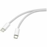 Renkforce Apple iPad/iPhone/iPod Aansluitkabel [1x USB-C stekker - 1x USB-C stekker] 1.00 m Wit