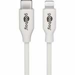 Goobay Apple iPad/iPhone/iPod Verbindingskabel [1x USB-C stekker - 1x Apple dock-stekker Lightning] 1 m Wit