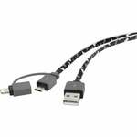 Ansmann Apple iPad/iPhone/iPod Laadkabel [1x USB-A 2.0 stekker - 1x Apple dock-stekker Lightning] 2.00 m Zwart