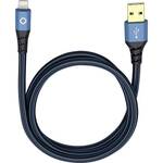 Oehlbach Apple iPad/iPhone/iPod Aansluitkabel [1x USB-A 2.0 stekker - 1x Apple dock-stekker Lightning] 0.50 m Blauw, Zwart