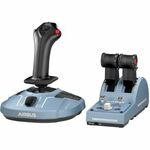 Thrustmaster TCA X Airbus Edition Vliegsimulator joystick Hoofdtelefoon (3.5 mm jackplug), USB-A, USB-C PC, Xbox One, Xbox Series S, Xbox Series X Blauw