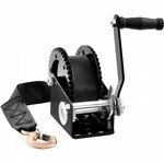 VEVOR kabellier 725,7kg handkabellier 224x151x177mm bootlier 2-weg ratel/1-speed handlier met ca. 10m polyester band bandlier met ergonomische handgreep handkabellier voor voertuigen en boten