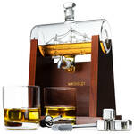 Whisiskey Whiskey Karaf - Diamant- Luxe Whisky Karaf Set - 0,9 L - Decanteer Karaf - Whiskey Set - Incl. Accessoires