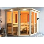 Karibu | Lilja Sauna | Antracietglas | Biokachel 3,6 kW Externe Bediening