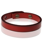 Stone Valley leren armband Verstelbaar Gesp Kastanjebruin