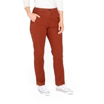 Broek van gabardine van bio-katoen, kastanjebruin, 40