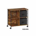Afsluitbare archiefkast met laden, Wit