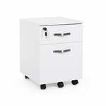 Mobiele archiefkast met 2 laden, Wit