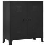 Archiefkast industrieel 90x40x100 cm staal antracietkleurig
