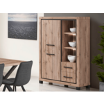 Barkast ELEGA 2 deuren 2 lades candese eik met led