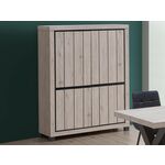 Barkast ARCHIMEDE 4 deuren eik naturel/zwart