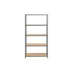 Richmond Boekenkast Blackbone Brass, 220 x 100cm - Zwart