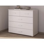 Commode PLANITY 3 lades nash eik/wit/beton