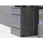 Commode NEVORO 4 lades artisan eik/metaalgrijs