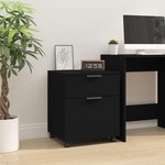 Dossierkast verrijdbaar 45x38x54 cm bewerkt hout bruineiken