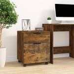 Dossierkast verrijdbaar 45x38x54 cm bewerkt hout grijs sonoma