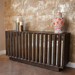 Richmond Dressoir Bryant Mangohout en spiegelglas, 80cm - Bruin