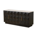 Richmond Dressoir Claremont Eiken en travertin, 85cm - Bruin