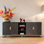 ZILT Dressoir Yasmijn Teakhout, 135cm - Bruin