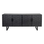 ZILT Dressoir Derrius Dennenhout, 135cm, kleu zwart