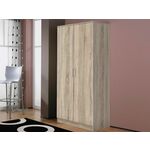 Kast MINOTOR 2 schuifdeuren met spiegel 137 cm wit