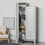 Kast MILMA 2 deuren 80 cm (garderobekast) sonoma
