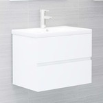 Wastafelkast 90x38,5x45 cm spaanplaat zwart