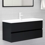 Wastafelkast 90x38,5x45 cm spaanplaat betongrijs