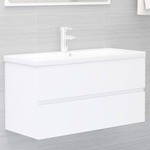 Wastafelkast 100x38,5x45 cm spaanplaat betongrijs