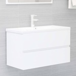 Wastafelkast 80x38,5x45 cm spaanplaat betongrijs
