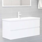 Wastafelkast 80x38,5x45 cm spaanplaat wit