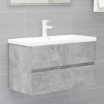 Wastafelkast 60x38,5x45 cm spaanplaat betongrijs