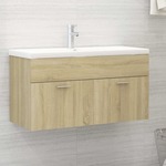 Wastafelkast 63x30x54 cm bewerkt hout wit