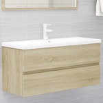 Wastafelkast 63x30x54 cm bewerkt hout zwart