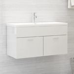 Wastafelkast 80x38,5x46 cm bewerkt hout zwart