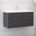 Wastafelkast 60x38,5x46 cm bewerkt hout wit