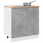 Wastafelkast 63x30x54 cm bewerkt hout betongrijs
